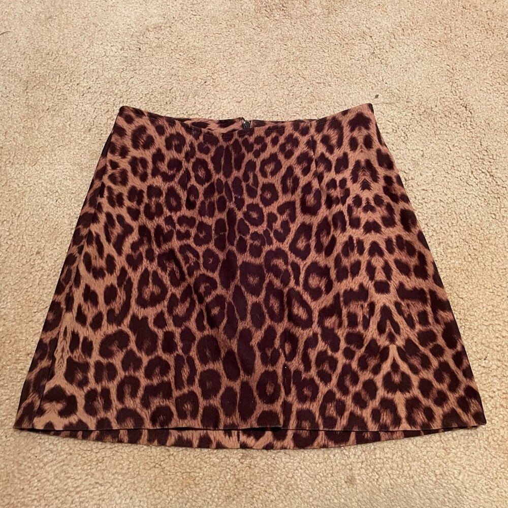 Hot Leopard Mini Skirt in Microsuede